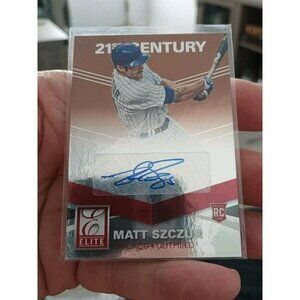 2015 Panini Elite Signatures 21st Century Matt Szczur #24 Rookie Auto RC Cubs